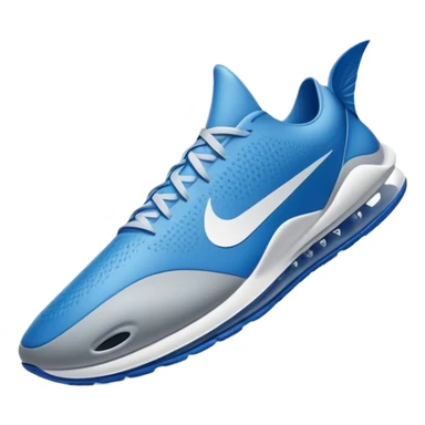 Tiburón usando zapatillas nike azules sticker