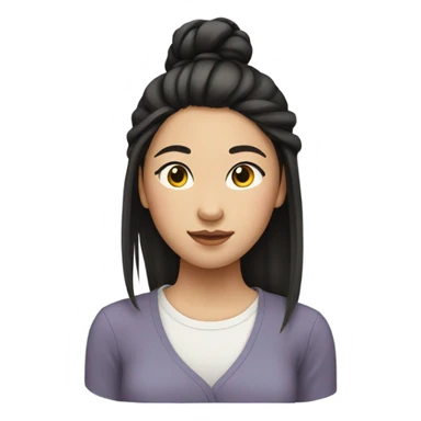 Teen Asian girl with low bun sticker