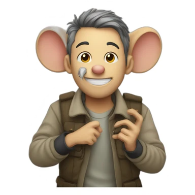 Souris sur toutue sticker