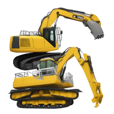 escavadeira hidráulica amarela 35T sticker