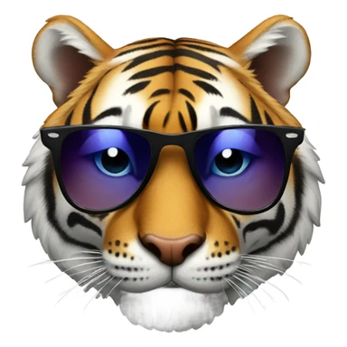 Tiger in sunglasses sticker