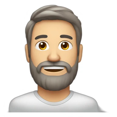 Hombre de 40 años Fisioterapeuta moreno con barba sticker