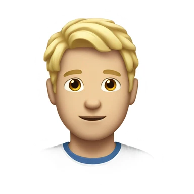 white male with blonde hair and bear sticker