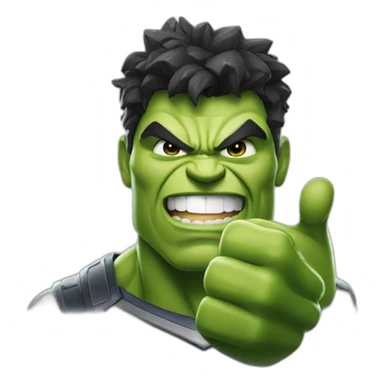 Hulk giving a thumbs up from justice league sticker