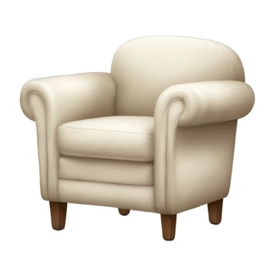 Ivory  Cozy armchair with pillow in the back sticker