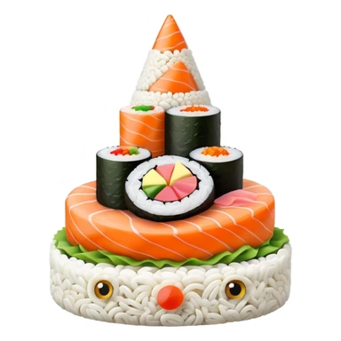 Birthday hat made out of sushi sticker