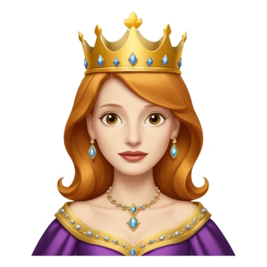 Jessica Chastain, as a queen sticker
