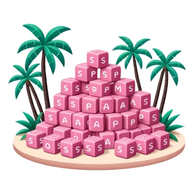 Matisse  pink SPAM art Miami beach landscape sticker