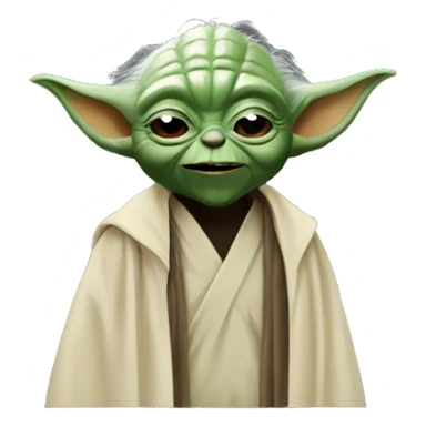 Yoda laugh with dark vador sticker