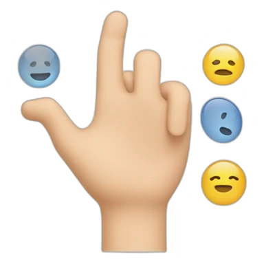 index finger choosing between three choices sticker