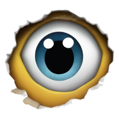 eye in wall hole  sticker