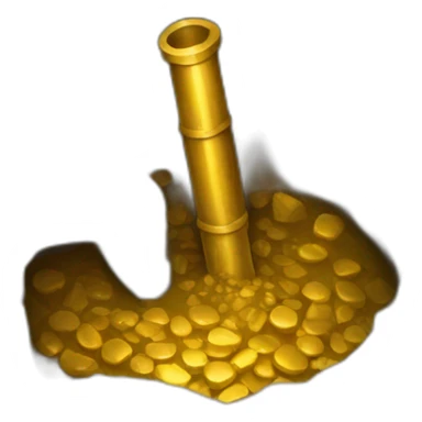 mining gold shaft sticker