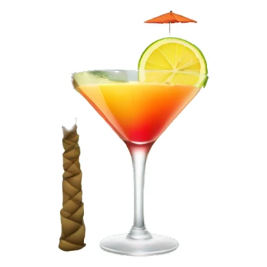 Palm tree and cocktail  sticker