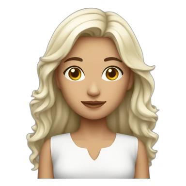 mujer joven piel blanca sticker