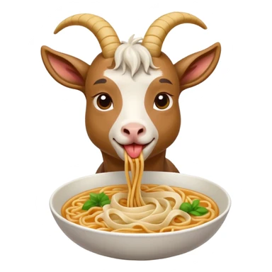 goat eating noodle sticker