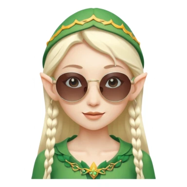 elf female legolas summer wibe sunglasses sticker
