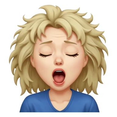 yawning woman sticker