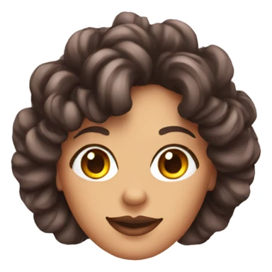 brunette graphic designer with curlers sticker