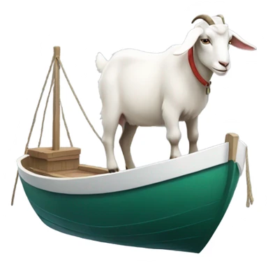 Goat on boat sticker