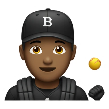 male with black baseball cap sticker
