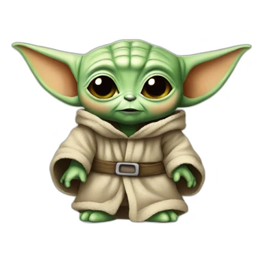 baby yoda cartoon sticker