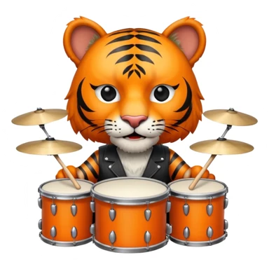 rockstar tiger who plays drums sticker