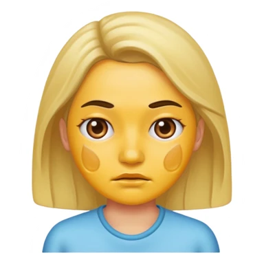 pimple faced woman sticker