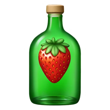 strawberry soju bottle green sticker