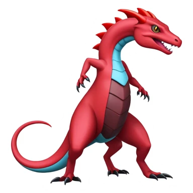 Badass cool salamence-salazzle-hybrid, full body sticker