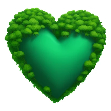 Forest green heart sticker