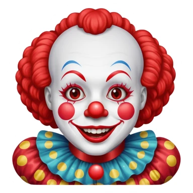 red glitter clown retarded sticker
