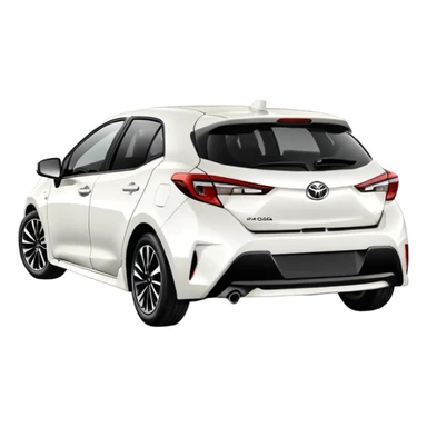 white Toyota Corolla 2016 hatchback sticker
