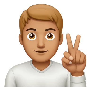 Man pointing two fingers sticker