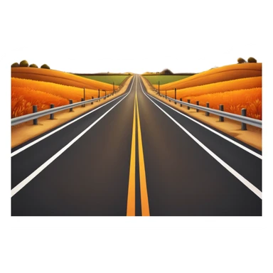 country road with sunset sticker