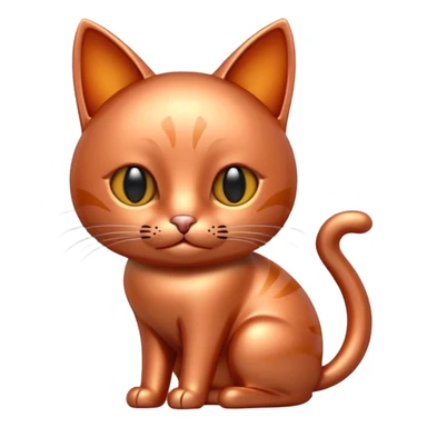 copper cat sticker