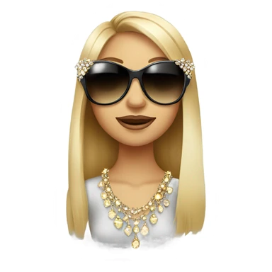 girl in sunglasses with jewelry sticker