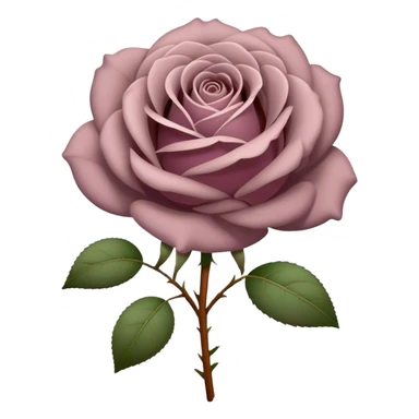 Dusty mauve brown rose sticker