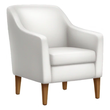 White modern chair sticker
