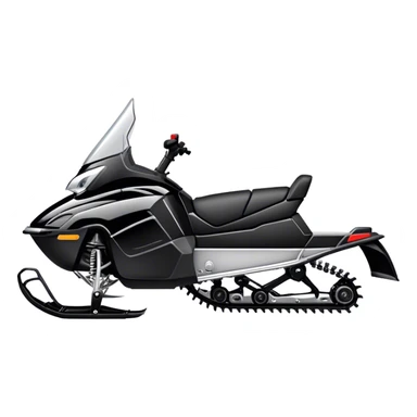 Black snowmobile  sticker