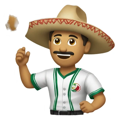 Mexicano dándole una patada a una pelota sticker