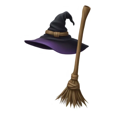 Witch broom sticker