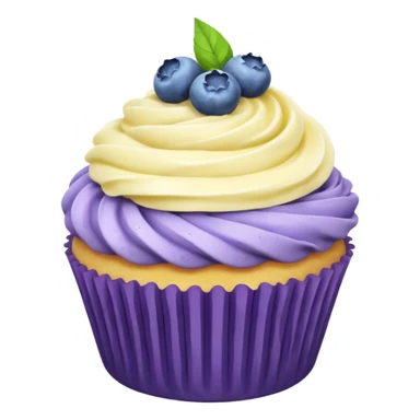 Blueberry lemon cupcake with lavander topping sticker