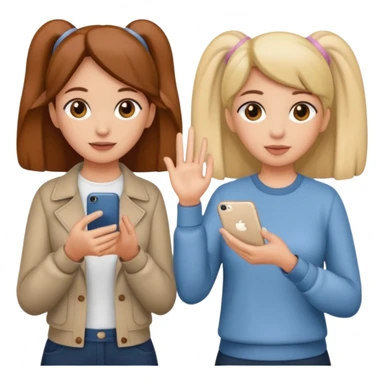 4 chicas montadas en una atraccion de levantando la mano con orejas de dines puestas en una atracción sticker