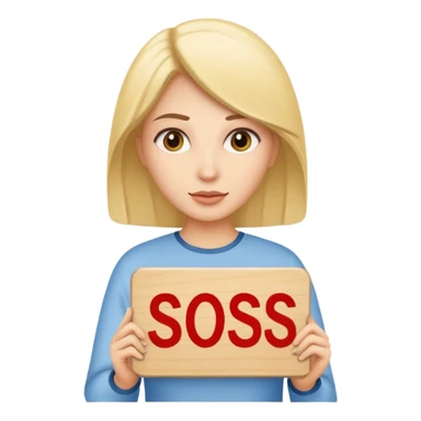 women with a sign with "Sosholondas" on it sticker