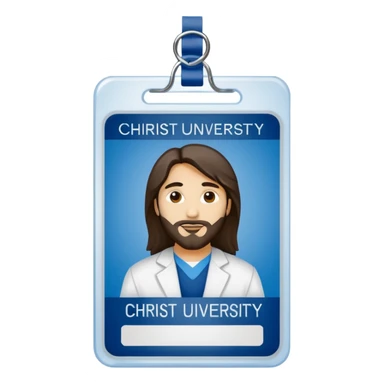 generate an ios genmoji of a college id card that says "CHRIST UNIVERSITY ID" sticker