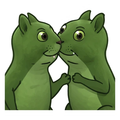 squirrel kisses sticker