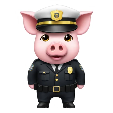 Pig in a cop outfit sticker