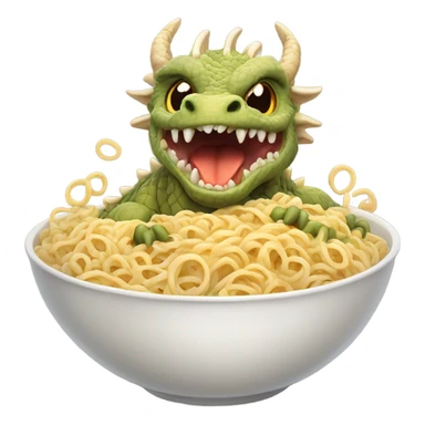 Dragon sobbing ramen noodles sticker