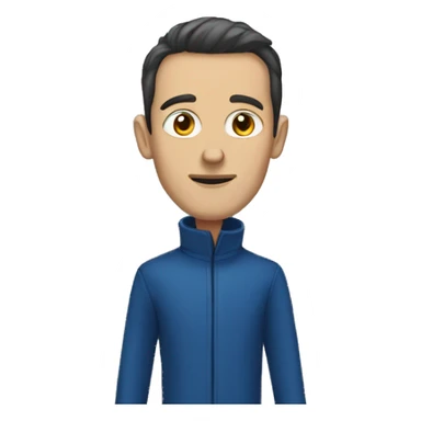 A SKINNY MAN WITH A BLUE COAT  sticker