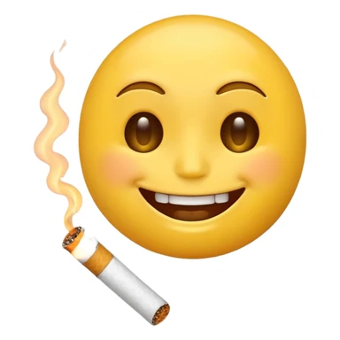 an emoji with cigarette in the mouth sticker